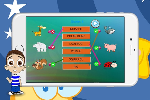 English Matching Vocabulary Word Games For Kids screenshot 4