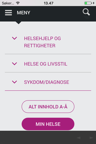 Helsenorge screenshot 2