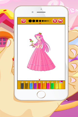 Princess Coloring Book -  Educational Color and  Paint Games Free For kids and Toddlers screenshot 2