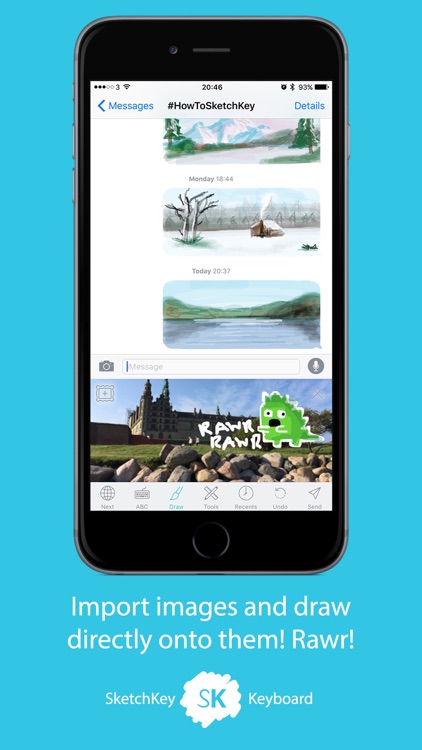 SketchKey Keyboard - Draw, doodle and scribble your messages - A Drawing Keyboard