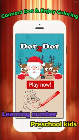 Game screenshot Brain dots Christmas & Santa claus Coloring Book - connect dot coloring pages games free for kids and toddlers any age mod apk