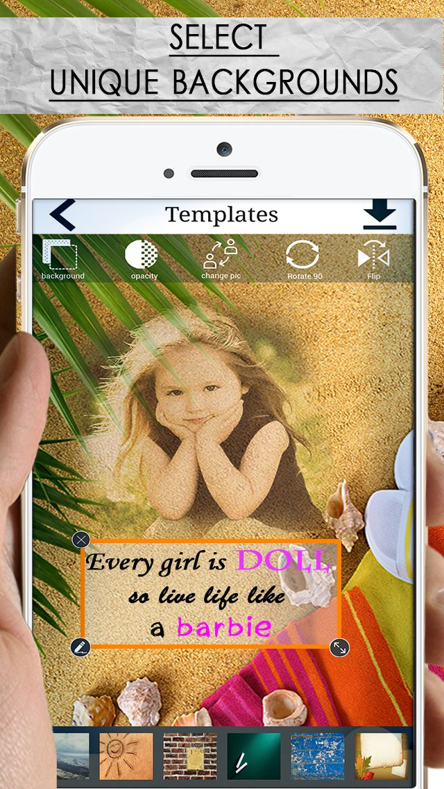 Typography - Text over image with creative font for quotes