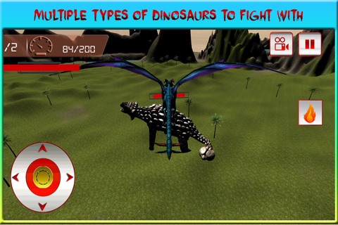 Flying Dragon Warrior Attack Pro – Monster vs Dinosaur Fighting Simulator screenshot 4