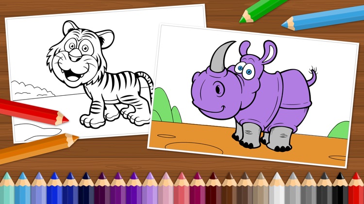 Funny Animals - Coloring Book for Little Boys, Little Girls and Kids - Free Game screenshot-3