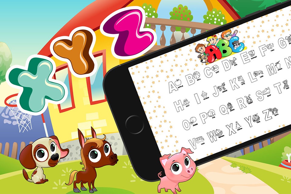 Abc Animal Alphabet Coloring Pages To Write - Educational Game For Kids Edu Room Pbs And Prek Pre Games screenshot 2