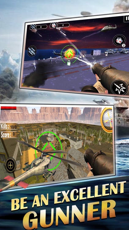 Sniper gunship helicopter shooting 3D:Free FPS battleship war airplane gun shooting games