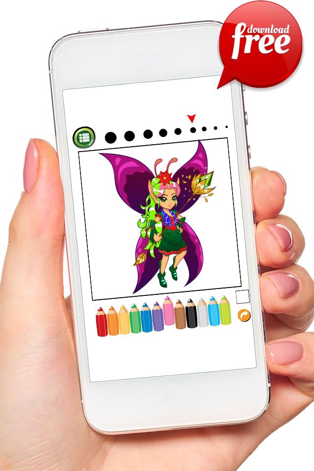 Doodle Fairy Girl Coloring Book: Free Games For Kids And Toddlers! screenshot 2
