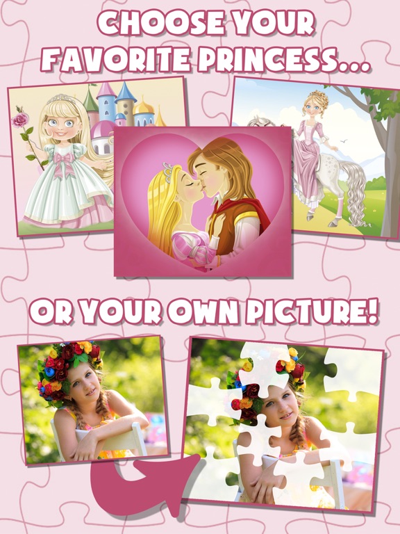Screenshot #5 pour Princesse Faites glisser magique Puzzle & Photos - Princesses bloc coulissant Scie sauteuse Jeu