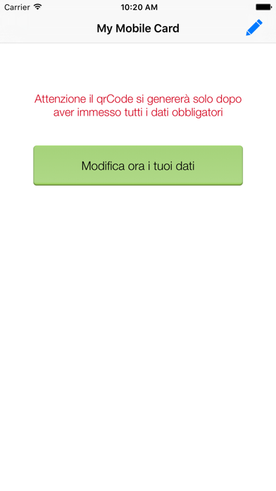 Screenshot #1 pour My Mobile Card