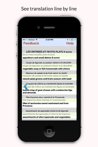The Menu Says translates a French menu to English offline screenshot 4