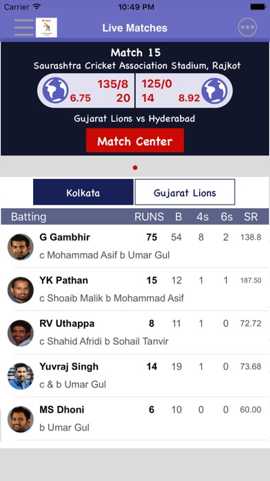 Screenshot #3 pour IPL T20 2017 Edition - Schedule,Live Score,Today Matches,Indian Premium Leagues