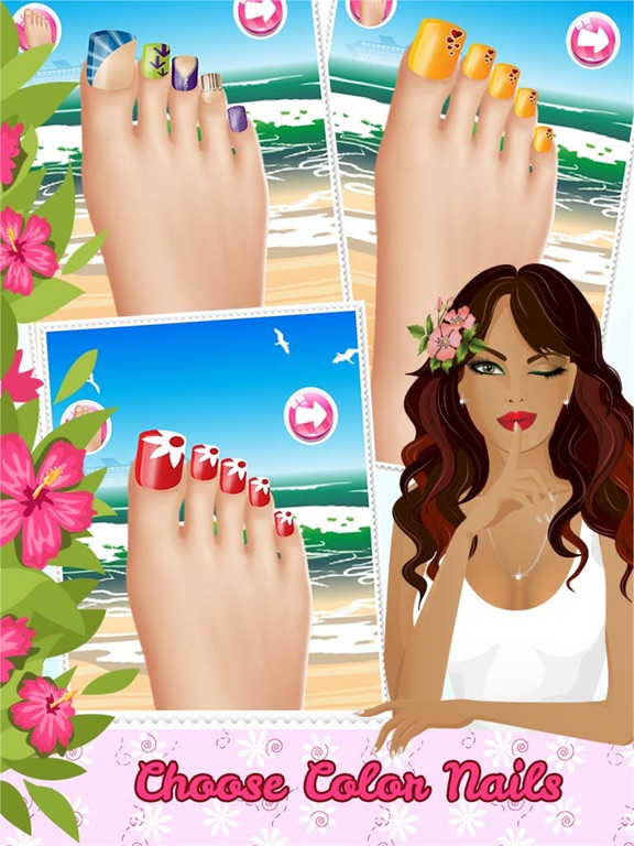 Screenshot #6 pour Bord De Mer Pieds Salon Fille Jeu Nail Art Beauté Conceptions Mignonnes Et Idées De Manucure