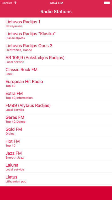Screenshot #1 pour Radio Lithuania FM - Stream and listen to live online music, radijo news channel and muzika show with Lithuanian streaming station player