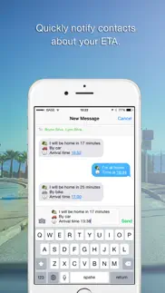 coming home - share eta (send your arrival time.) iphone screenshot 2