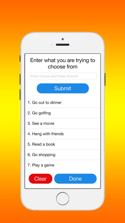 Wishy Washy - An easy way to help you make decisions on topics like Food, Entertainment, and Events