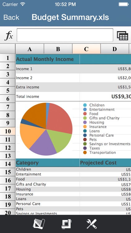 Spreadsheets - For Excel Format