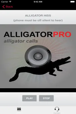 Game screenshot REAL Alligator Calls and Alligator Sounds for Calling Alligators (ad free) BLUETOOTH COMPATIBLE apk