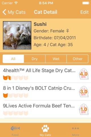 Cat Food Tracker with Cat Age Calculator screenshot 3