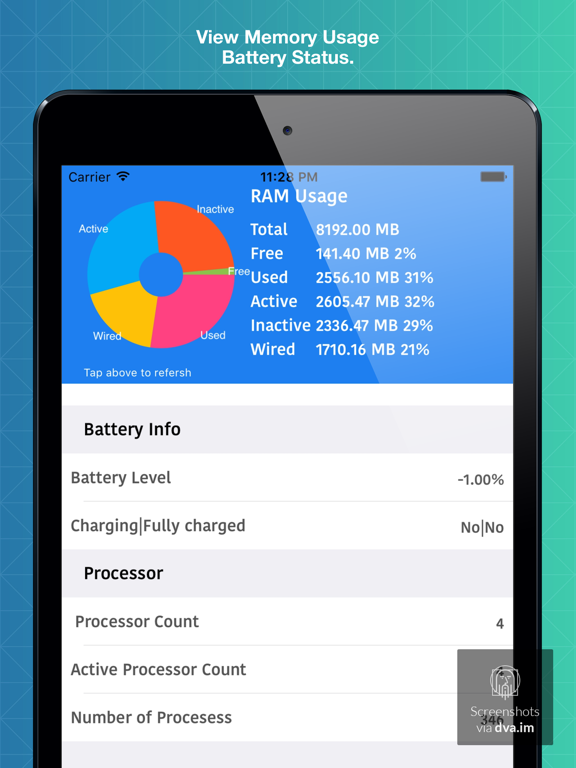 Screenshot #4 pour S2 System Status Monitor Lite with usage Widget battery charge and Memory data Manager Info