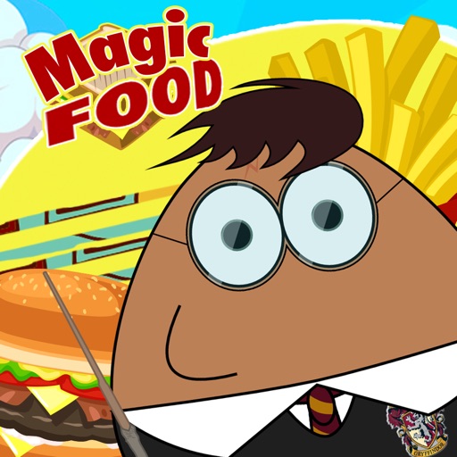 A magic food Happy jumping over food Pou edition parody icon