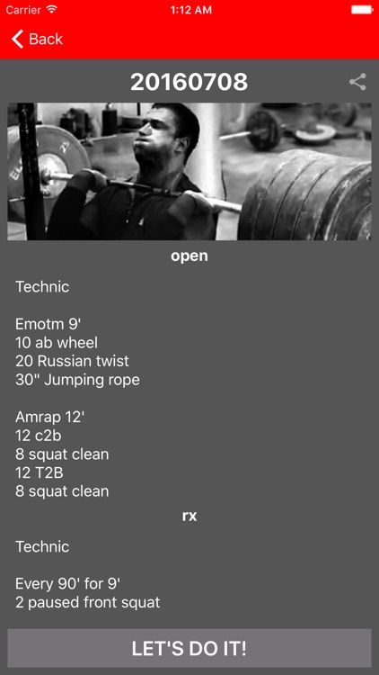 Wod tracker and timer