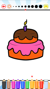 Cake Happy Birthday Coloring Book : Educational Learning Games For Kids & Toddler screenshot