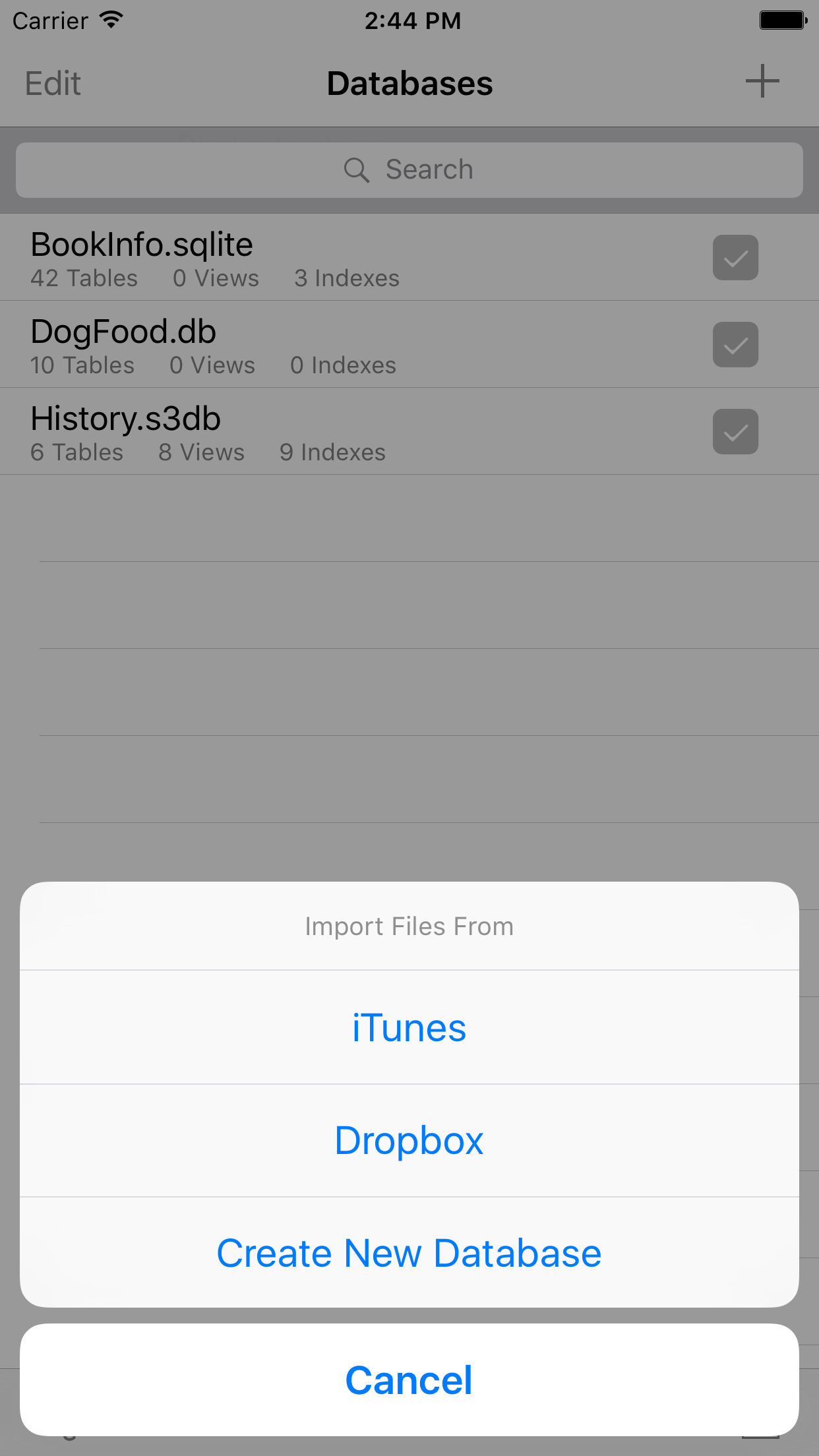 SQLite - Browse Editor Manager