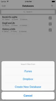 sqlite - browse editor manager iPhone Captures Décran 1