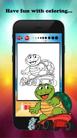 Game screenshot Черепаха мультфильм Краска и раскраска Обучение Мастерство - Забавные игры бесплатно для детей hack
