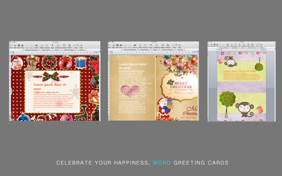 #2. Greeting card for Word (macOS) 由: 磊 范