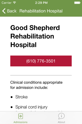 Good Shepherd Rehabilitation: Clinical screenshot 3