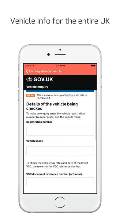 Screenshot #2 pour Car Registration Search - Detailed vehicle info