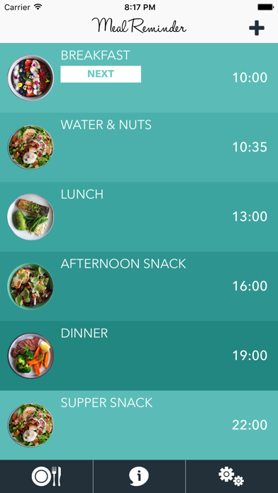 Screenshot #1 pour Meal Reminder - Nutrition Station