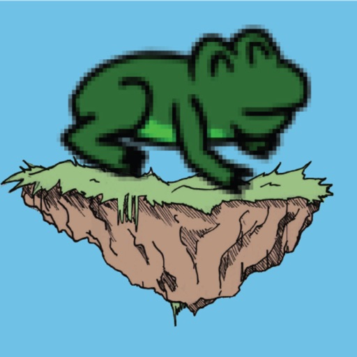 Jump Precisely - frog jumps to upper ground Icon