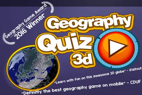 GEO GLOBO QUIZ 3D - Juego Geografia del Mundo Quizz Gratis