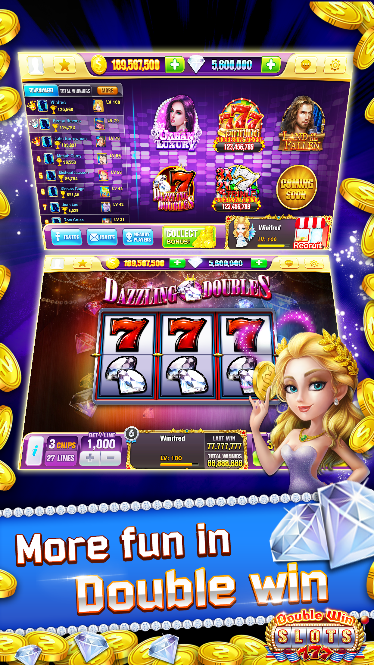 Double Win Slots™ - FREE Las Vegas Casino Slot Machines Game