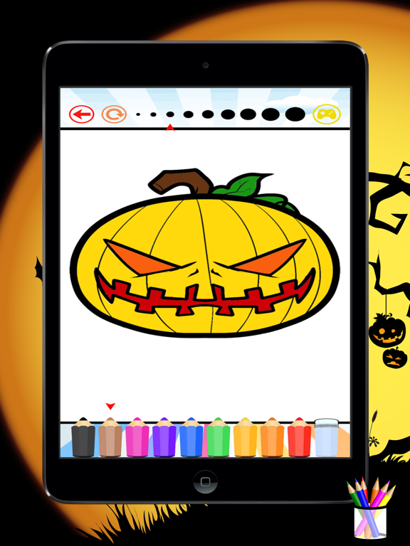 Coloring Book Happy Halloween Free Game For Kids iPad screenshot