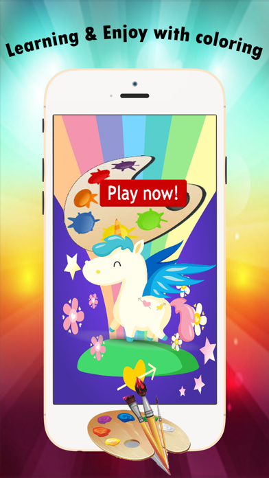 My Unicorn Coloring Book for children age 1-10: Games free for Learn to use finger to drawing or coloring with each coloring pages app screenshot