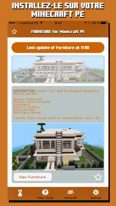 Screenshot #2 pour FURNITURE for Minecraft PE - Furniture for Pocket Edition