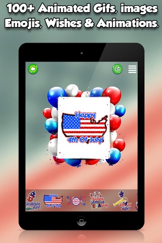 Independence Day - 4th Of July Animated Emojis & GIFs screenshot 3