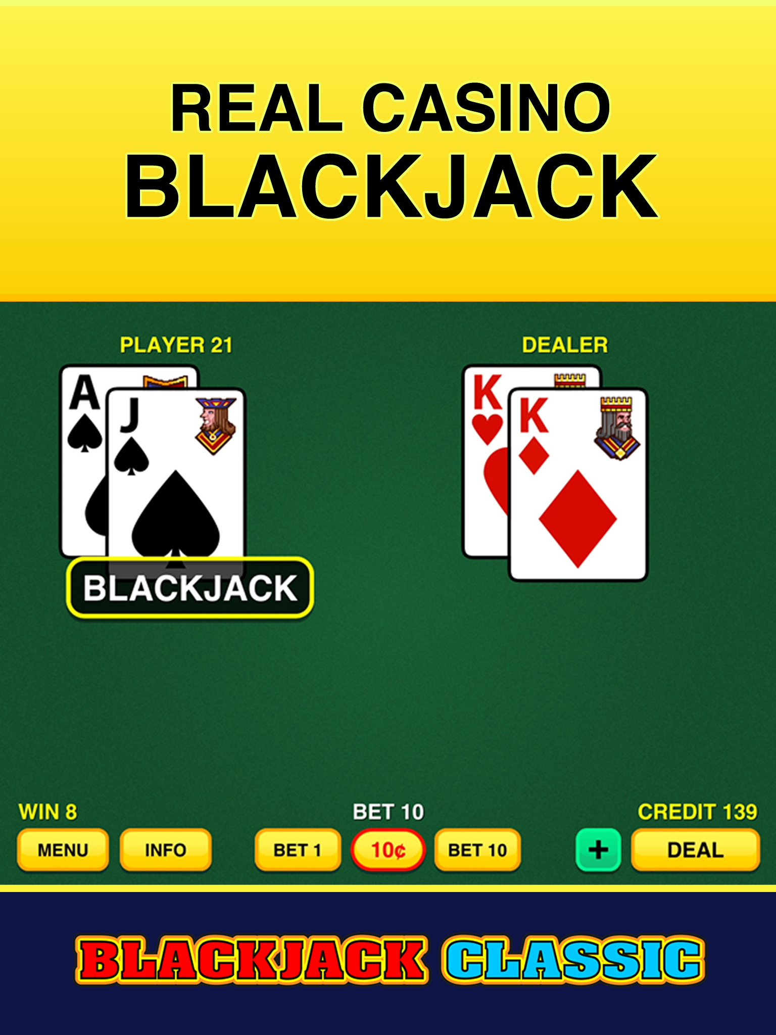 Blackjack Classic - FREE 21 Vegas Casino Video Blackjack Game screenshot 6