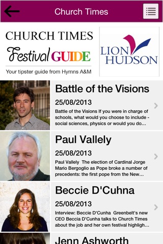 Church Times Festival Guide screenshot 4