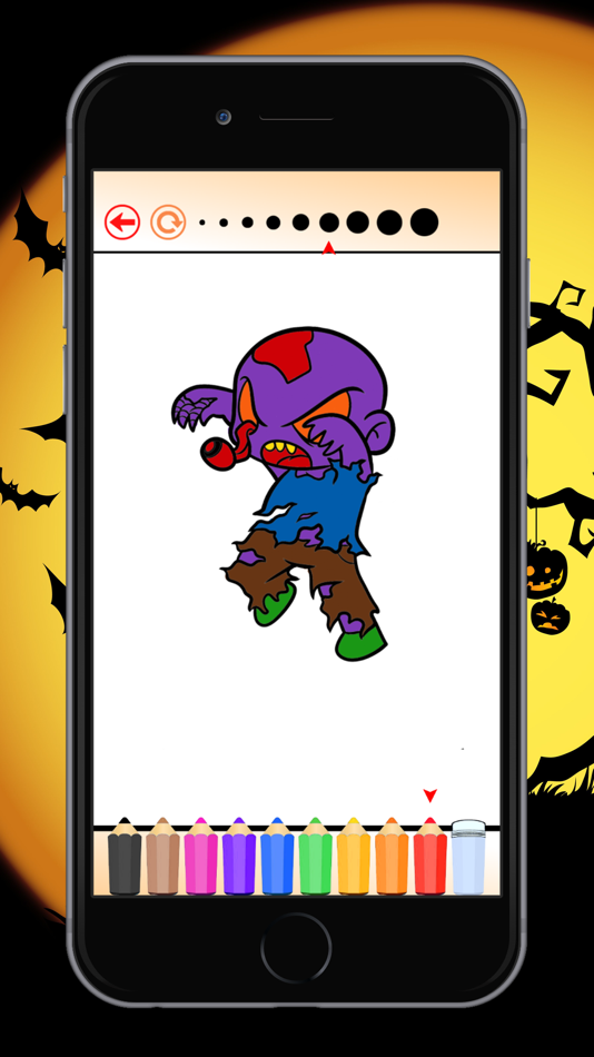 #1. Zombies Ghost Coloring Book - Drawing for Kids (iOS) By: Marut Srimarueang