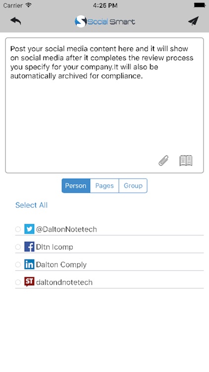 Social Smart Social Media Engagement, Research and Compliance