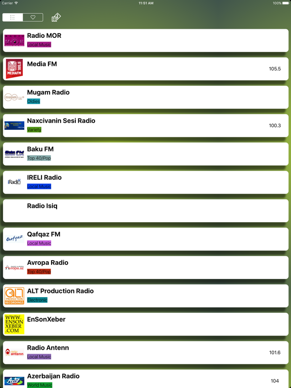 Screenshot #6 pour Azerbaycan Radio (AZ) : Musiqi & News - FM / AM