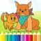 Dog & Cat Coloring Book - All In 1 Drawing Paint And Color Games for Kid