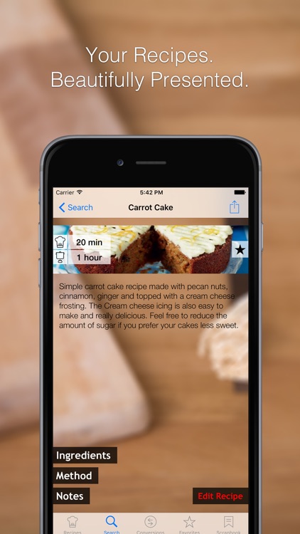 Recipe Box - Your Recipe Cook Book in your pocket, get to your recipes when cooking or baking in the kitchen!