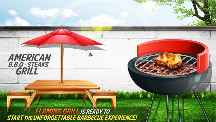 American BBQ steak & skewers grill : Outdoor barbecue cooking simulator free game