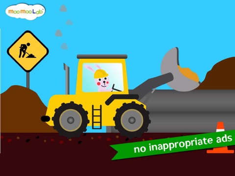 Construction Vehicles - Digger, Loader Puzzles, Games and Coloring Activities for Toddlers and Preschool Kids iPad screenshot 2 - Book app