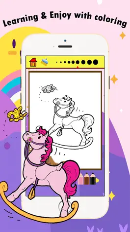 Game screenshot My Pony Coloring Book for children age 1-10: Games free for Learn to use finger while coloring with each coloring pages hack